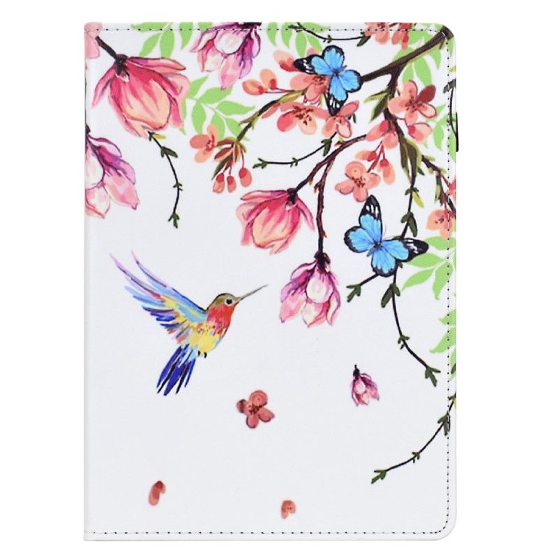 Etui iPad (2025) Blomster- Og Fuglemønster