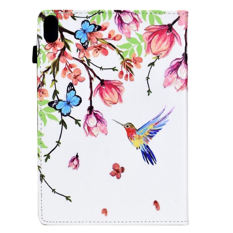 Etui iPad (2025) Blomster- Og Fuglemønster