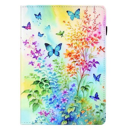 Etui iPad (2025) Blomster Og Sommerfugle