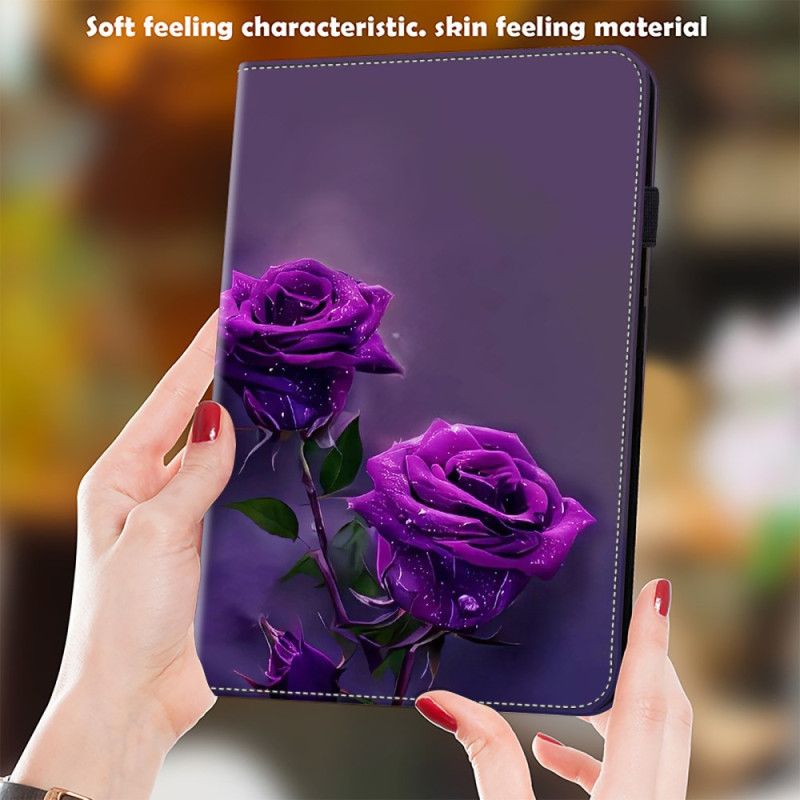 Etui iPad (2025) Lilla Roser
