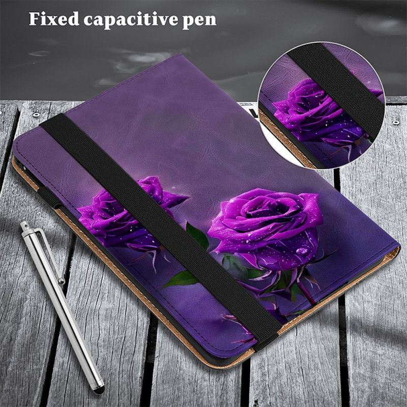 Etui iPad (2025) Lilla Roser