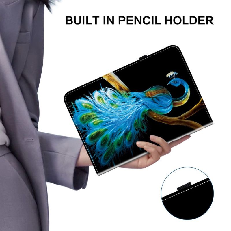 Etui iPad (2025) Påfugleagtig