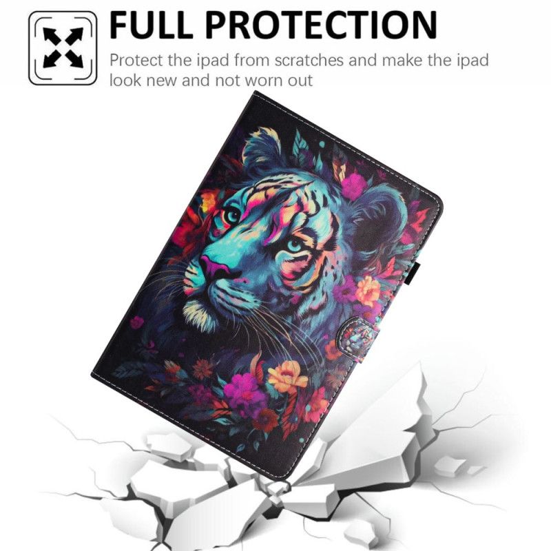 Etui Til iPad (2025) Farverig Tiger