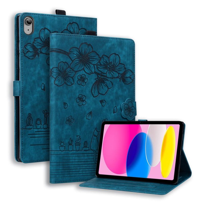 Flip Cover iPad (2025) Kirsebærblomst Og Katte