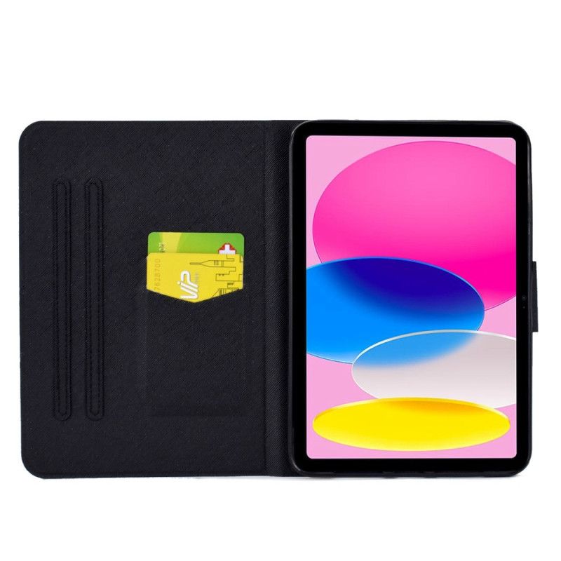 Læder Cover iPad (2025) Telefon Etui Grafisk Ananas