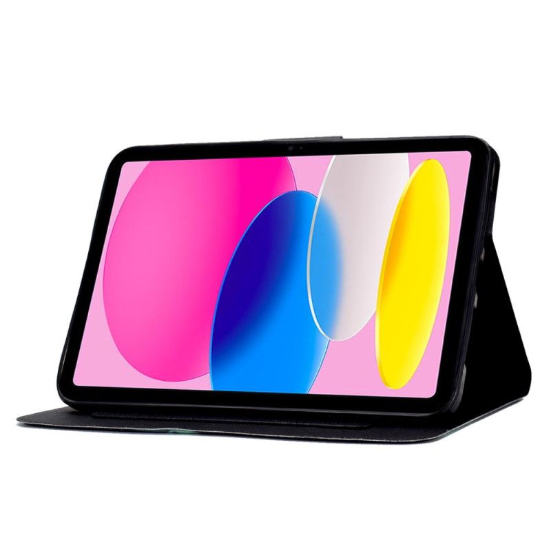 Læder Cover iPad (2025) Telefon Etui Grafisk Ananas