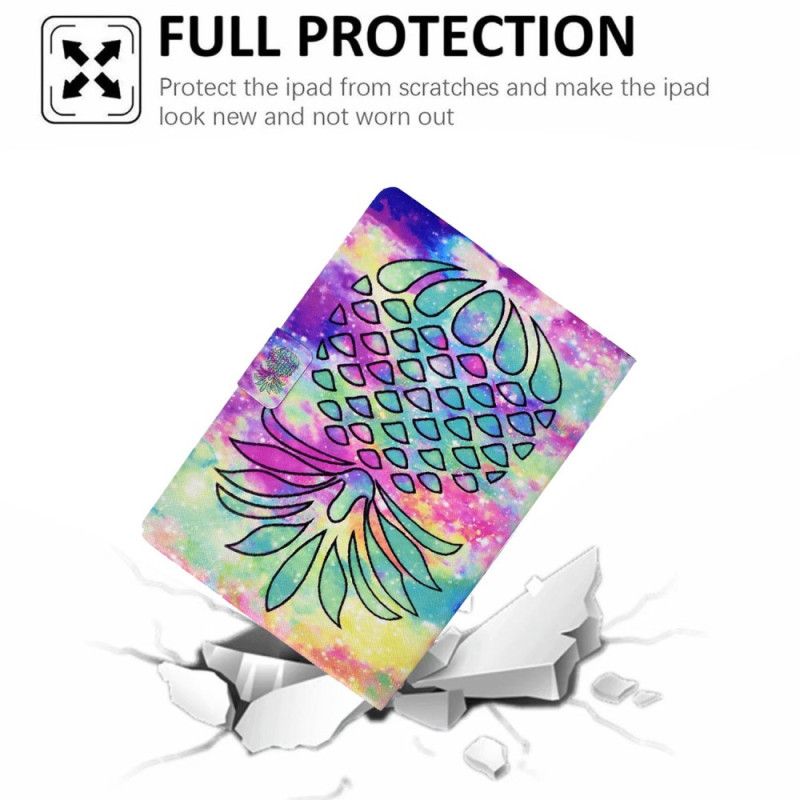 Læder Cover iPad (2025) Telefon Etui Grafisk Ananas