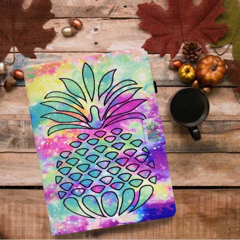 Læder Cover iPad (2025) Telefon Etui Grafisk Ananas