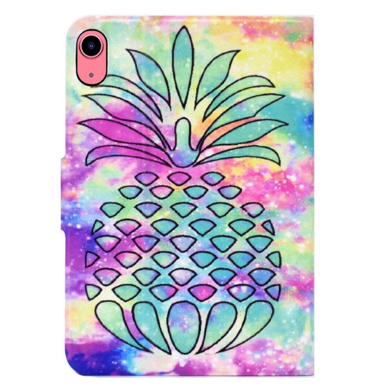 Læder Cover iPad (2025) Telefon Etui Grafisk Ananas
