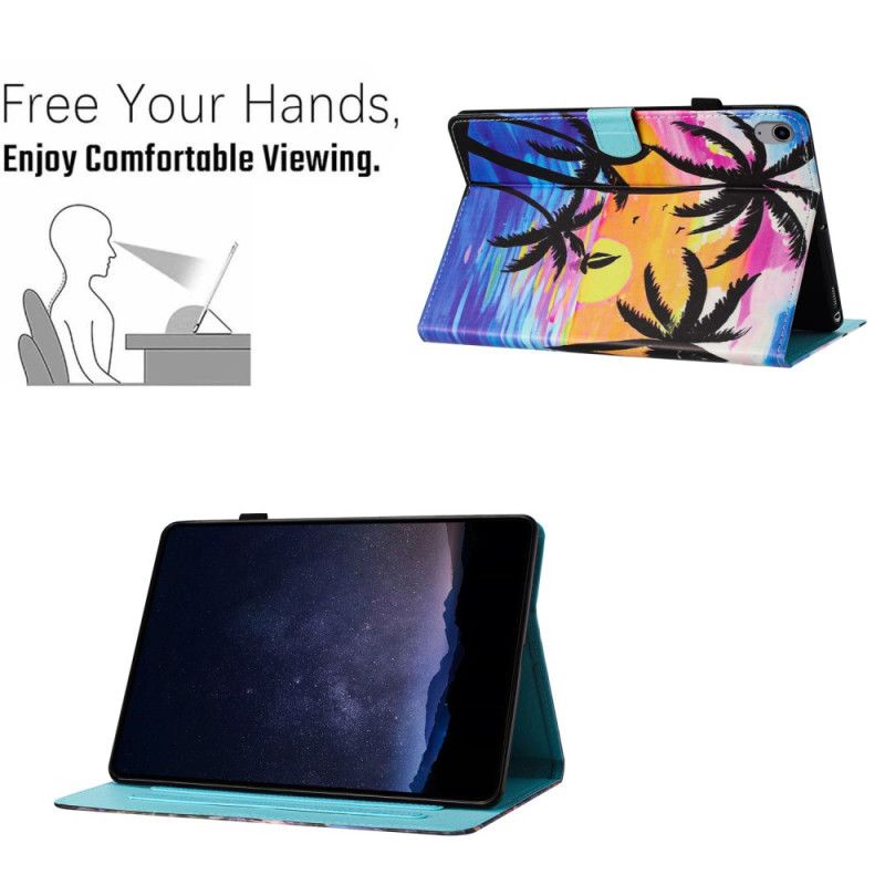 Læder Cover iPad (2025) Telefon Etui Kokospalmer