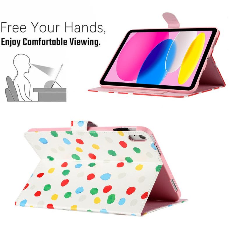 Læder Cover iPad (2025) Telefon Etui Prikker