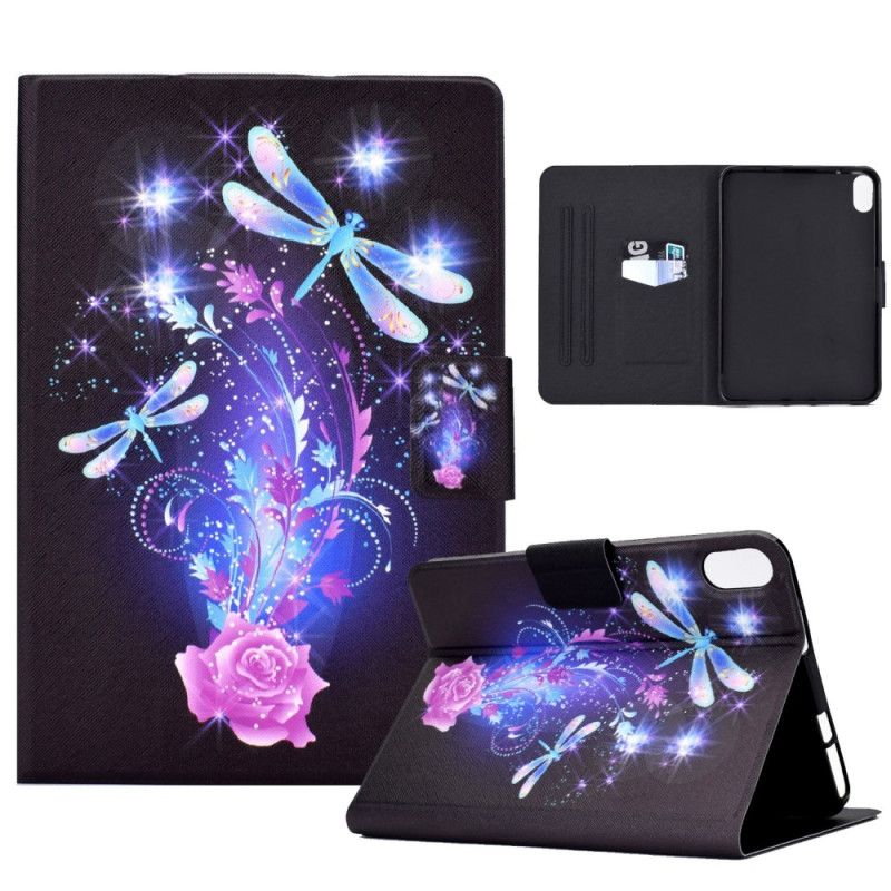 Læder Cover iPad (2025) Telefon Etui Sommerfugleeventyr