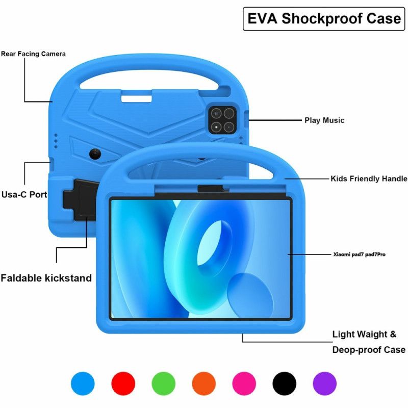 Cover Xiaomi Pad 7 / 7 Pro Stativ Og Håndtag I Spurvestil