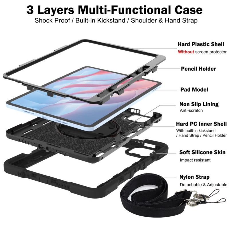 Cover Xiaomi Pad 7 / 7 Pro Ultra Modstandsdygtig Med Stativ Og Skulderrem