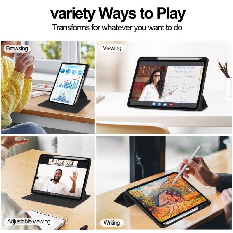 Etui Til Xiaomi Pad 7 / 7 Pro Lædereffekt Med Roterende Stativ