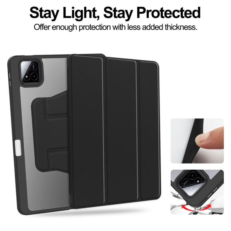 Etui Til Xiaomi Pad 7 / 7 Pro Lædereffekt Med Roterende Stativ