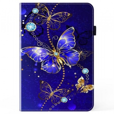 Etui Xiaomi Pad 7 / 7 Pro Blå Sommerfugle Og Diamanter