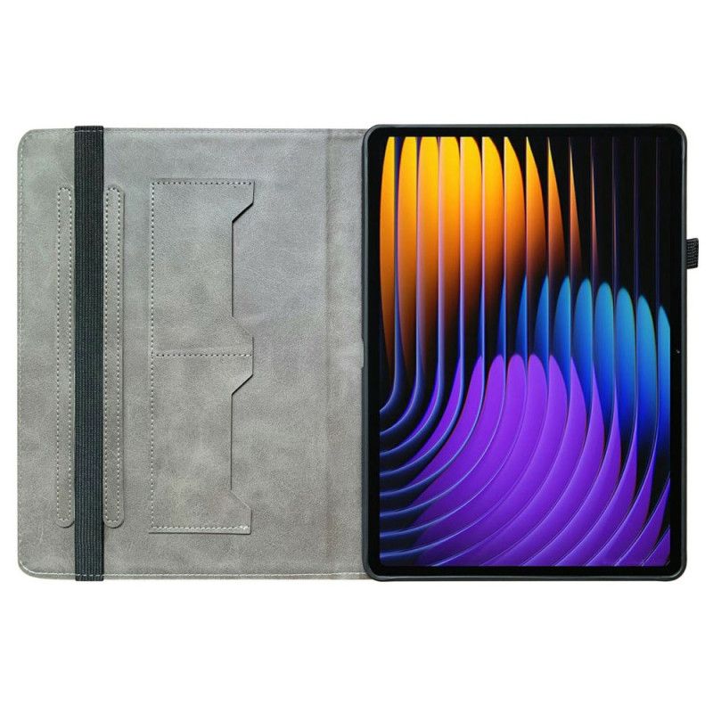 Læder Cover Xiaomi Pad 7 / 7 Pro Telefon Etui Gyldne Roser Og Sommerfugle