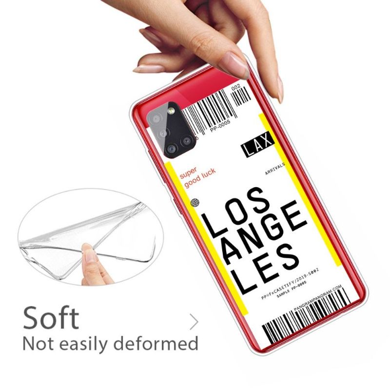 Cover Samsung Galaxy A51 Boardingkort 08 Los Angeles