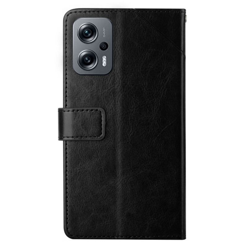 Flip Cover Poco X4 GT Med Snor Strappy Y Design